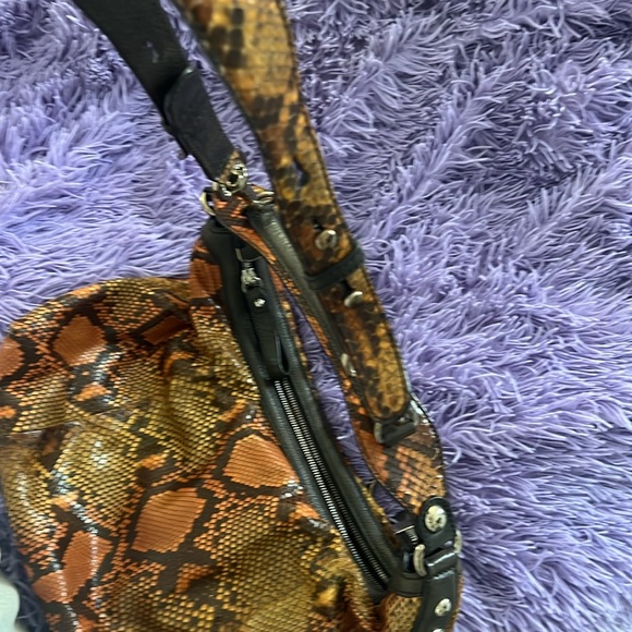 Gucci Python snake skin and leather handle bag with changeable strap - Picture 7 of 16